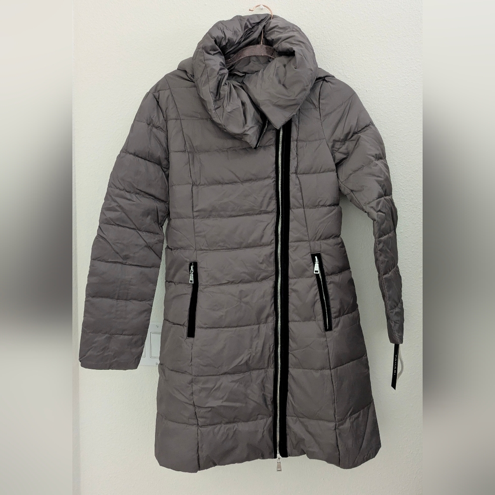 Tahari Brooklyn Down Hooded Jacket A Line